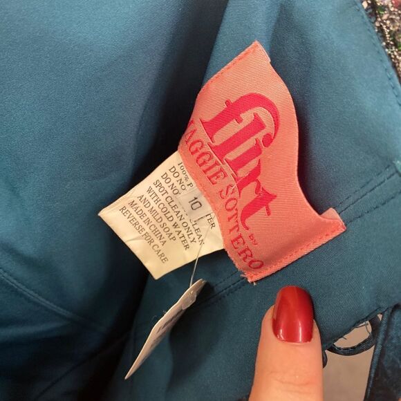 Maggie Sotero Ladies 10 Dark Teal Strapless Dress - Picture 6 of 6